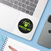 Stressed Ape Studios Green Logo-Sticker Sticker (Laptop met iPhone)