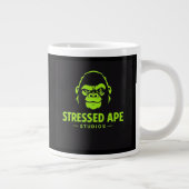 Stressed Ape Studios Groene Logo Grote Koffiekop (Rechts)