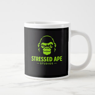 Stressed Ape Studios Groene Logo Grote Koffiekop