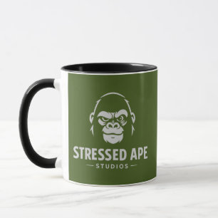 Stressed Ape Studios Groene Logo Mok