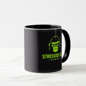 Stressed Ape Studios Groene Logo Mok (Voorkant rechts)