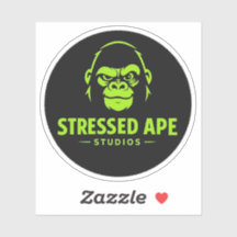 Stressed Ape Studios Groene Logo-Sticker
