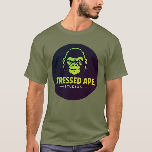 Stressed Ape Studios Groene Logo T-shirt (Voorkant)