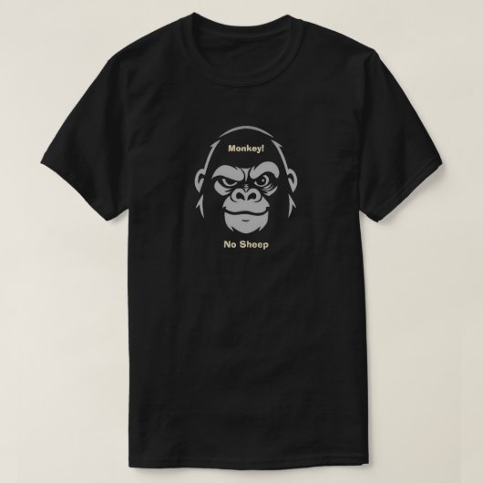 Stressed Ape Studios- Monkey! Geen Schaap T-shirt (Design voorkant)