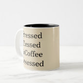 Stressed Blessed & Coffee Obsessed Cup Mok (Voorkant links)