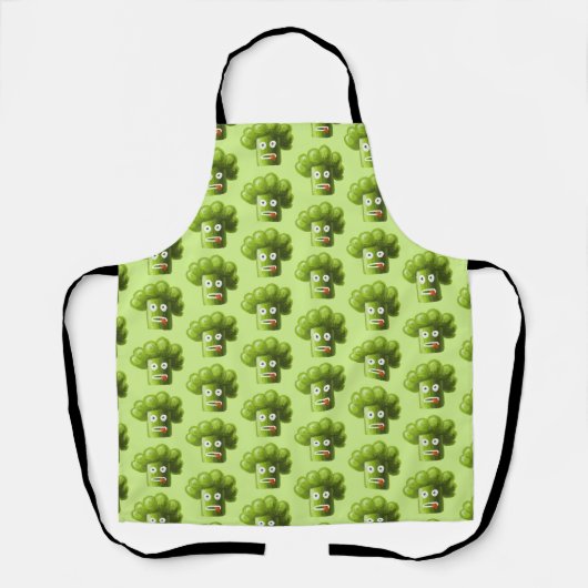 Stressed Cartoon Funny Broccoli Pattern Schort (Voorkant)