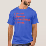Stressed Depressed Science boeken geobsedeerd T-shirt<br><div class="desc">Stressed Depressed Science Textbooks Obsessed.Geweldige Great Funny Souvenir Cadeau Matching Family Clothing Couple Outfit Kleding voor moeder,  vader,  broer,  zus,  vrouw,  man,  zoon,  poppen,  mama,  papa,  opa,  oma tante oom zijn hers hem dames.</div>