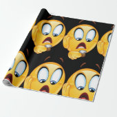 Stressed Emoji-inpakpapier Cadeaupapier (Uitgerold)