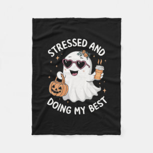 Stressed en het doen van mijn best grappige geest fleece deken