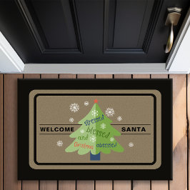 Stressed Gezegend Kerstboom Deurmat