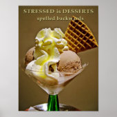 STRESSED is DE DESSERTS achteruit gespeld Poster (Voorkant)