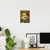 STRESSED is DE DESSERTS achteruit gespeld Poster (Thuiskantoor)