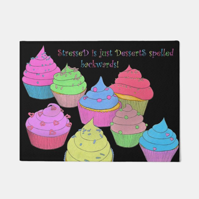 StresseD is DessertS~Cupcakes Deurmat (Voorkant)