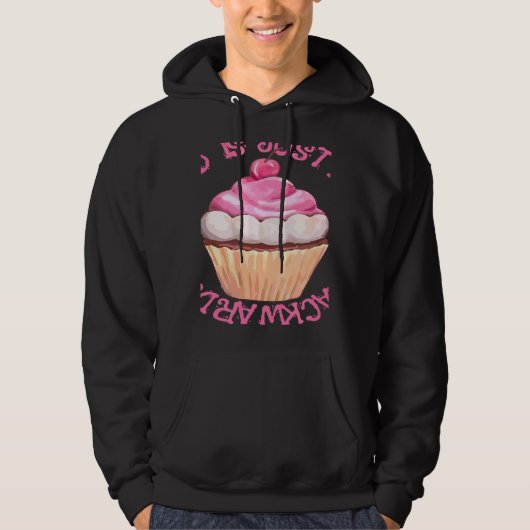 Stressed Is Just Desserts Backwards  Cupcake Hoodie (Voorkant)