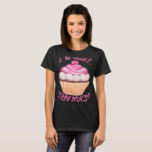 Stressed Is Just Desserts Backwards  Cupcake T-shirt (Voorkant volledig)