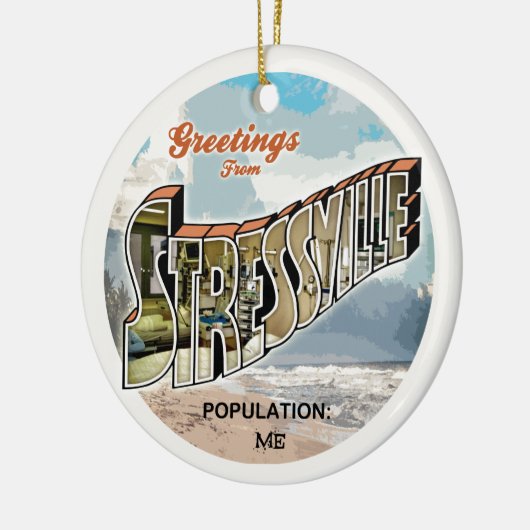 Stressful Greetings Keramisch Ornament (Links)