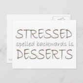 Stressgespeld achterwaarts is Desserts Briefkaart (Voorkant / Achterkant)