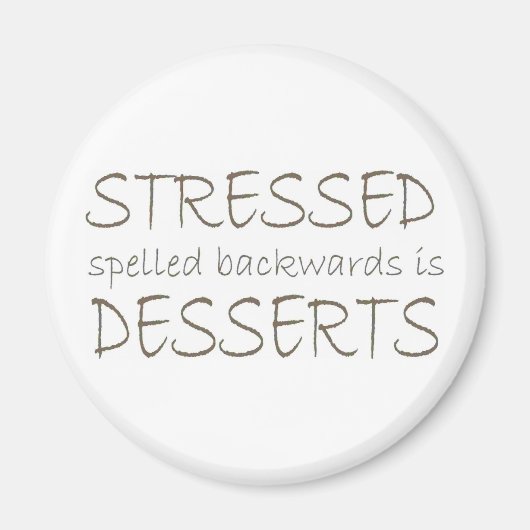 Stressgespeld achterwaarts is Desserts Magneet (Voorkant)