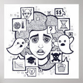 "Stresshead" Verontrustend gespannen Poster voor d (Voorkant)