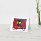 Stressie Cat Angel Feestdagen Kaart (Achterkant)