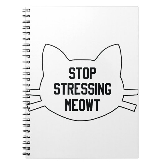 Stressing Meowt Notitieboek (Voorkant)