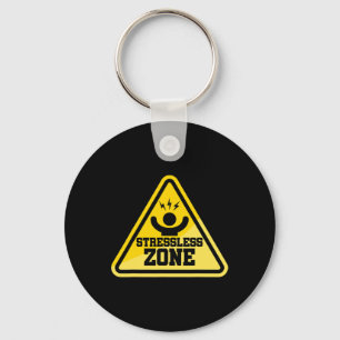 Stressless Zone Nationaal bord Stress Awareness Ma Sleutelhanger