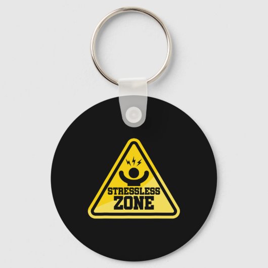 Stressless Zone Nationaal bord Stress Awareness Ma Sleutelhanger (Voorkant)