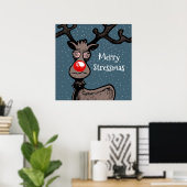 Stressmas met Rudolph de Rendier Poster (Thuiskantoor)
