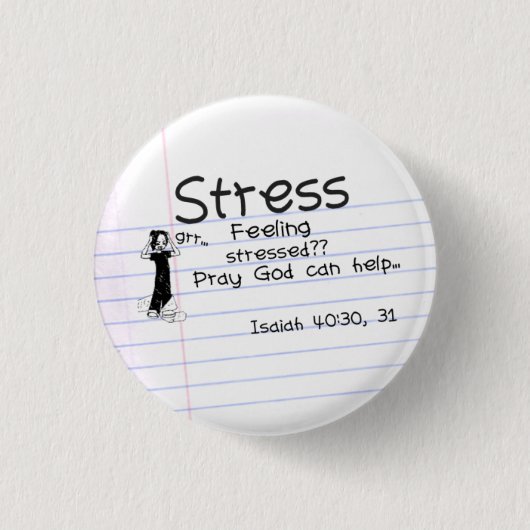 Stresspin...met vers ronde button 3,2 cm (Voorkant)