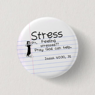 Stresspin...met vers ronde button 3,2 cm