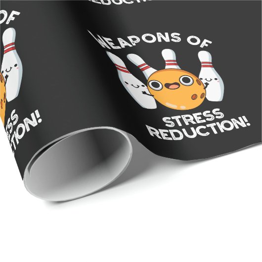 Stressreductietechnologie Bowling Pun Dark BG Cadeaupapier (Rol Hoek)