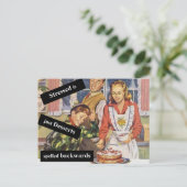Stresst is Achteruit gespeld Desserts Briefkaart (Staand voorkant)