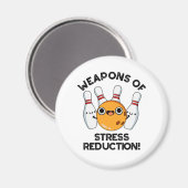 Stressvermindering grappige Bowling-wapens Magneet (Voorkant / Achterkant)