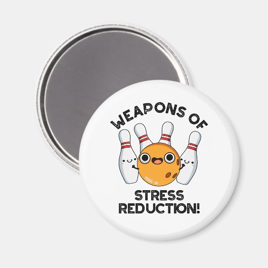 Stressvermindering grappige Bowling-wapens Magneet (Voorkant / Achterkant)