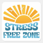 Stressvrije Zone Vierkante Sticker (Voorkant)