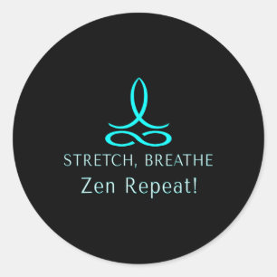 Stretch Adem Zen Herhaal Welzijn Mindful Lance Ronde Sticker