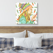 Stretch Canvas Boho Pet Meisje (Insitu (Slaapkamer))