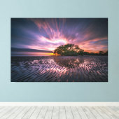 Stretch Canvas Print - Nudgee Beach Queensland AU (Insitu (Houten vloer))