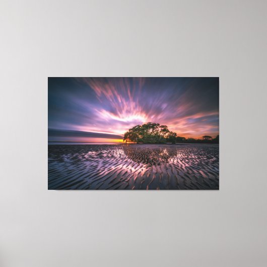 Stretch Canvas Print - Nudgee Beach Queensland AU (Voorkant)