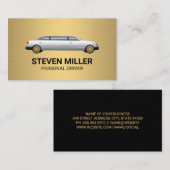 Stretch Limo | goudmetaal Visitekaartje (Voorkant / Achterkant)