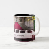 Stretch Limo met jouw naam Tweekleurige Koffiemok (Voorkant rechts)