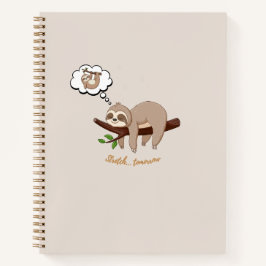 Stretch Morgen Luiaard Notitieboek | Cozy Minimal