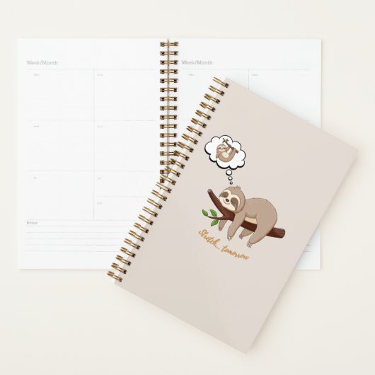 Stretch Morgen Luiaard Planner | Cozy Minimalist (Display)