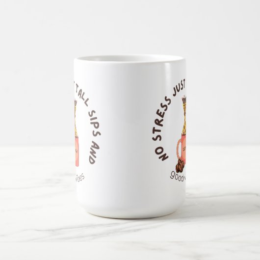 “Stretch out, sip slow, stress less.” Koffiemok (Center)