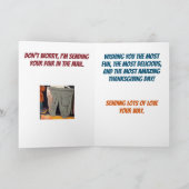 Stretch pants nodig na grappige Thanksgiving Kaart (Binnen)