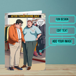 Stretch pants nodig na grappige Thanksgiving Kaart