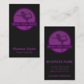 Stretch position silhouet voor Yoga Instructor Visitekaartje (Voorkant / Achterkant)