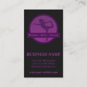 Stretch position silhouet voor Yoga Instructor Visitekaartje (Achterkant)