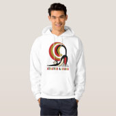 Stretch & Shine Retro Kattenontwerp Hoodie (Voorkant volledig)