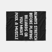 Stretch voor het spelen van biljart fleece deken (Voorkant (Horizontaal))